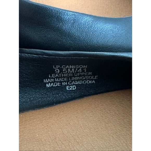 Lucky Brand "Canison" Soft Flexible Black Leather Slip On Ballet Flats Size 9.5 - Picture 11 of 11